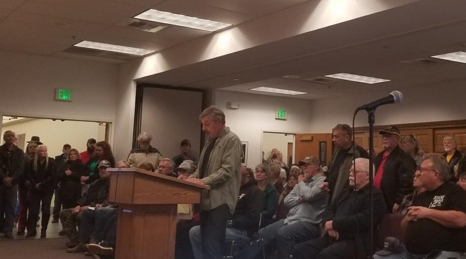 Lyon County residents address the Board of Commissioners Thursday. Photo Courtesy: Lyon County