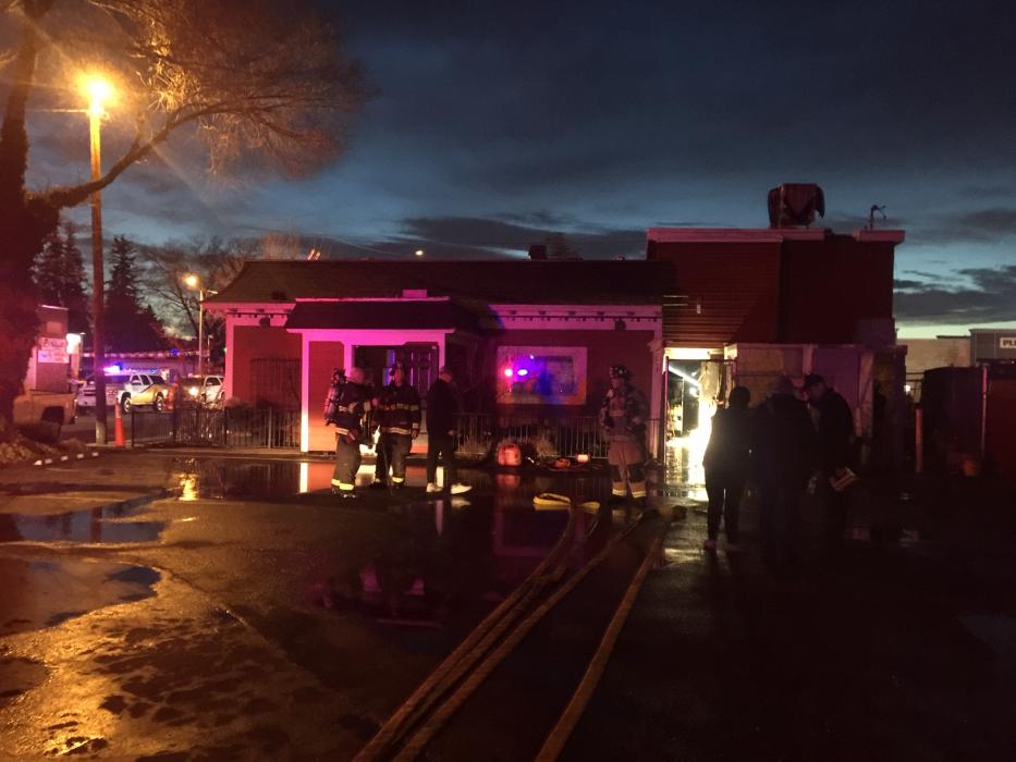 The fire is believed to have started in a storage area. Photo by Jeff Munson