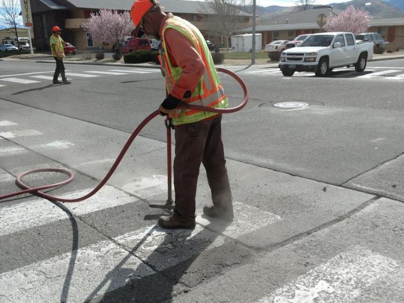 Spring brings road repairs for Carson City Public Works as seen in this file photo.