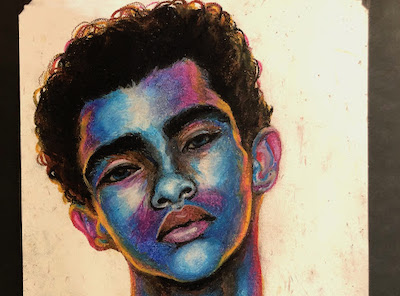CHS $500 Aim scholarship winner, student Jane Fliegler's piece, #6 on pastel and paper.