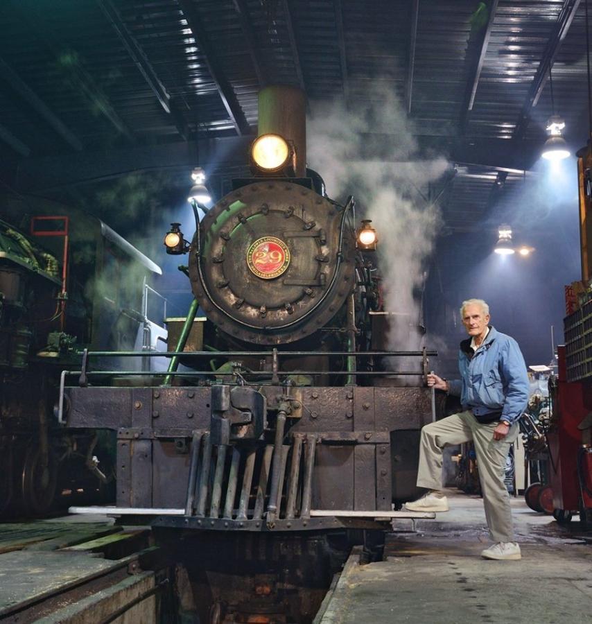 Bob Gray and V&T R.R. engine 29