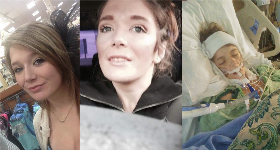 Miranda before her addiction, during active addiction, and in the ICU