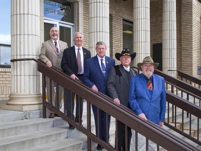 From left to right: Barry Penzel, Larry Walsh, Wesley Rice, John Engels and Dave Nelson.