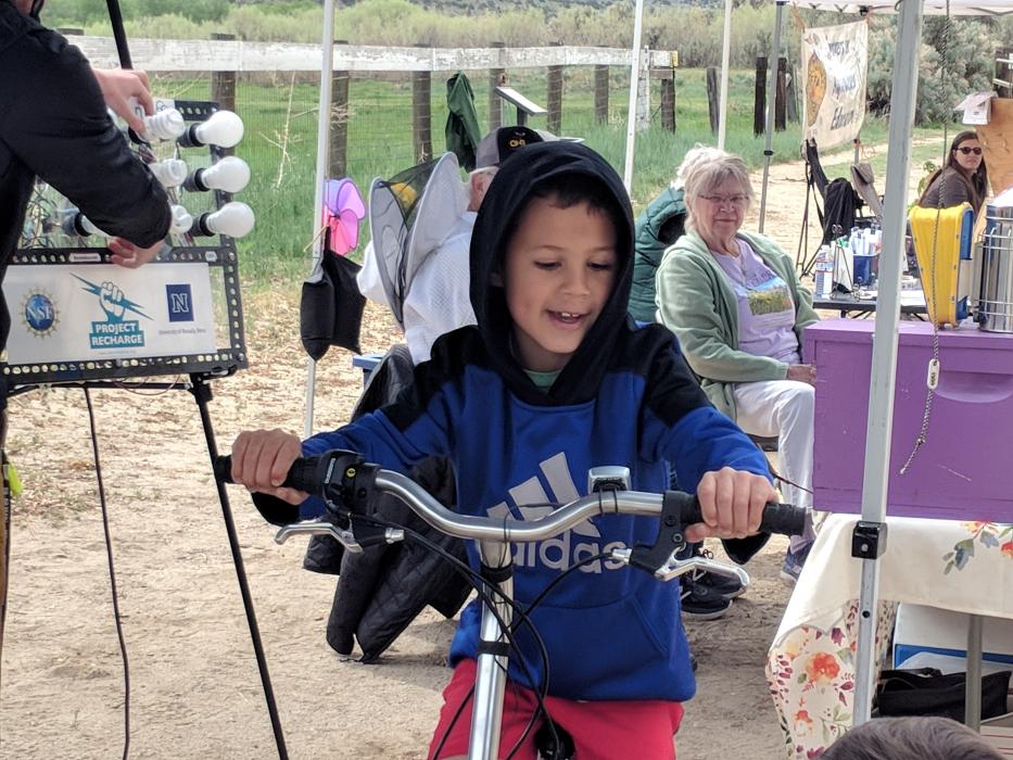 Stationary bikes kept kids active all day.