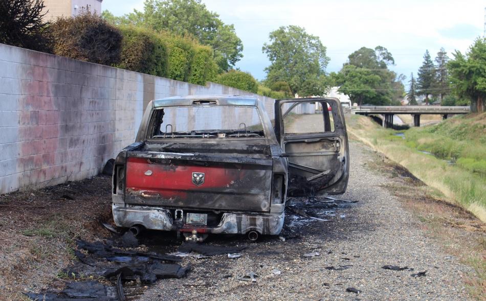 Suspect Wadstein’s truck caught fire where he jumped from the moving vehicle and took off into a river area in South Sacramento.