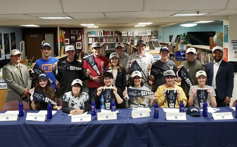 Fourteen CHS scholars pledged to continue their education at UNR.