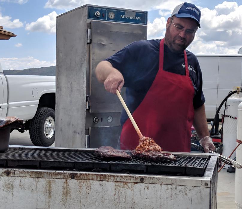 Ribs were covered with plenty of sauce and seasoning during the event.