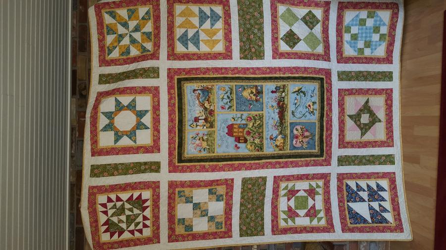 The 'Spring Garden' quilt was made by Ann Carpenter