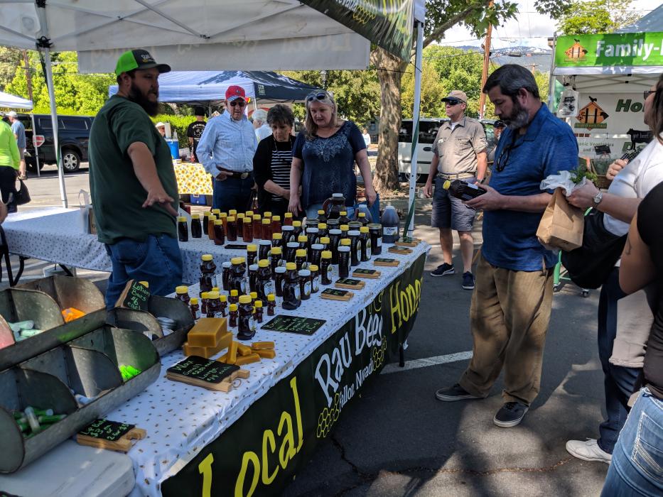 The market also featured several flavors of jam and honey.