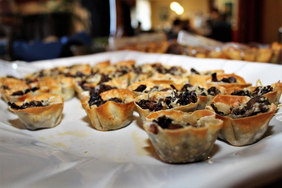 Crispy pastry hors d'oeuvres prepared by Bleu Cafe owner and Chef Roberta Davies and her staff.