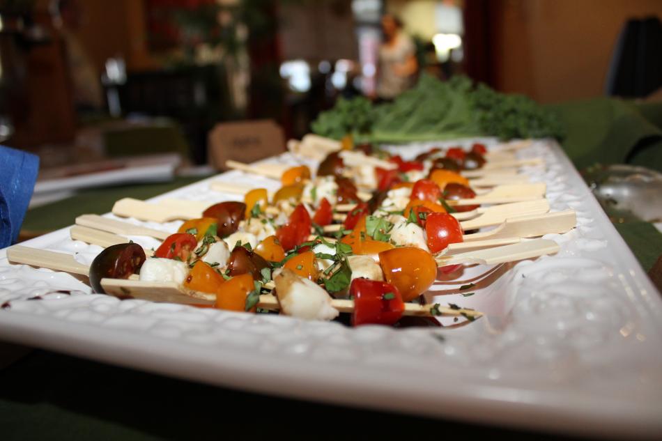 Succulent Caprese Kabobs prepared by Bleu Cafe owner and Chef Roberta Davies and her staff.