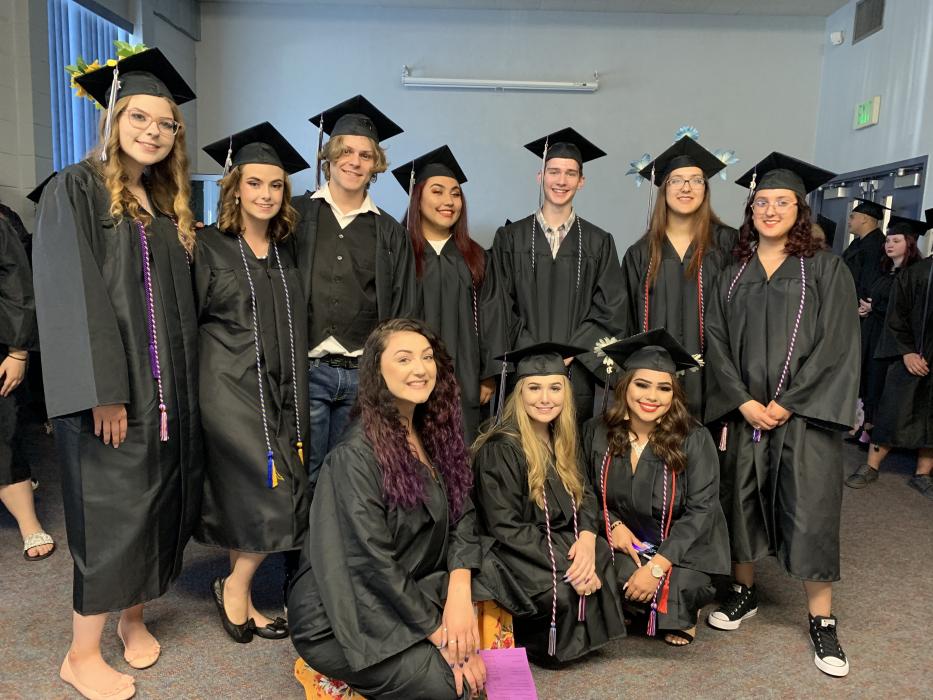Pioneer gradated nine students from the Jobs for America's Graduates program