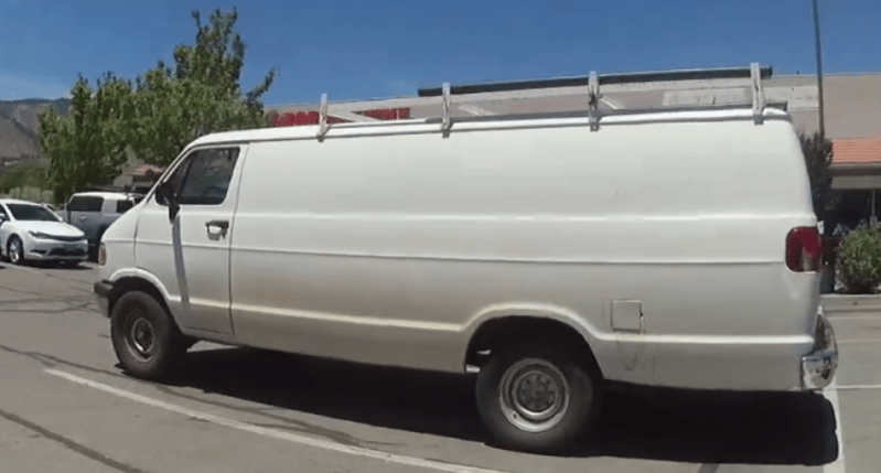 Anyone with information on the White Dodge van with California plates of 62242K2 should call the sheriff's office.