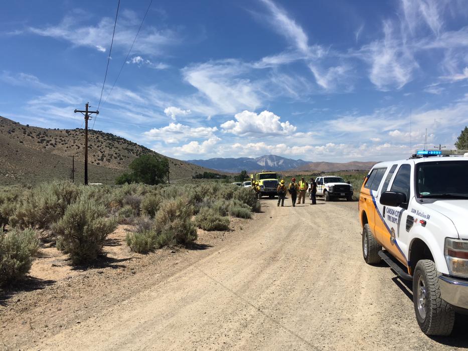 File photo of July 2017 fire at Silver Saddle Ranch caused by a power line