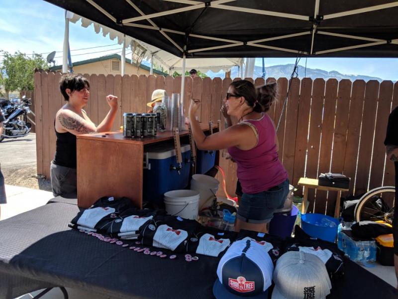 Several different beers on draft are for sale during the event.