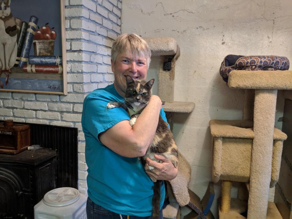 Linda Buchanan with Dot (female).