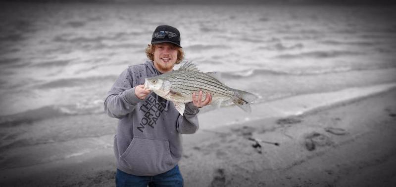 Hunter Wheatley from Carson City NV. 7 lb Wiper caught at Lohanton Reservoir