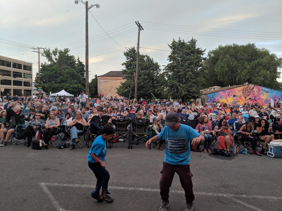 Hundreds filled the Change Companies Stage on Minnesota St. at the Brewery Arts Center.
