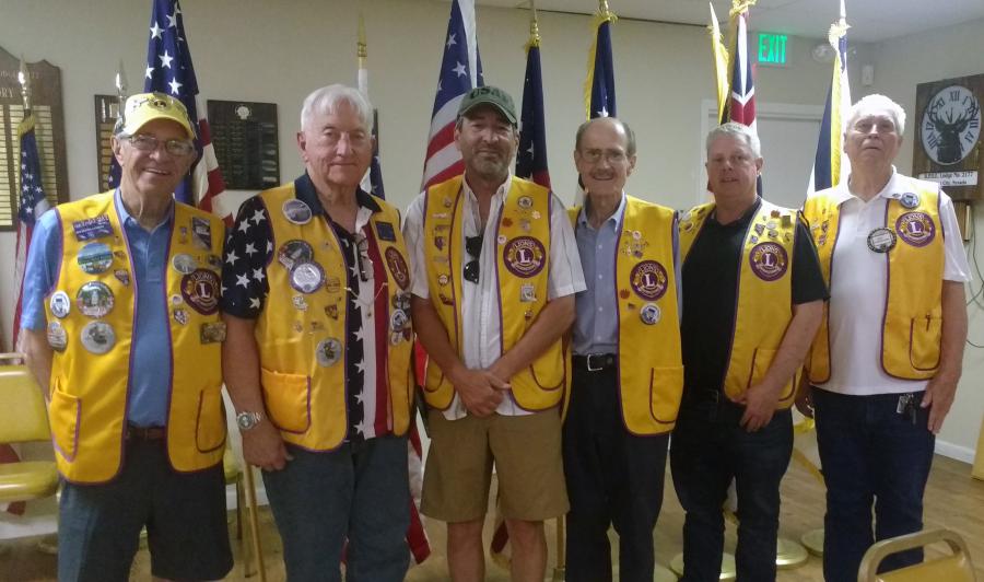 Carson Host Lions Club officers: Doug Mickelson, John Wilson, Rob Rizza, Ray Masayko(chair),Tim Kiffen and Danny Walkenshaw