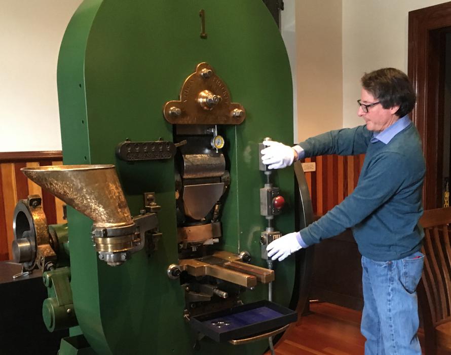 Nevada State Museum will be offering demonstrations of Historic Coin Press No. 1 on Friday, July 5.