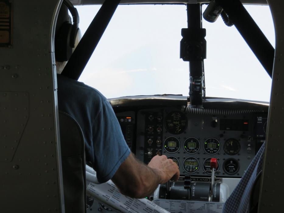 Andy the pilot on the left and Don got to sit as the co-pilot on the right.