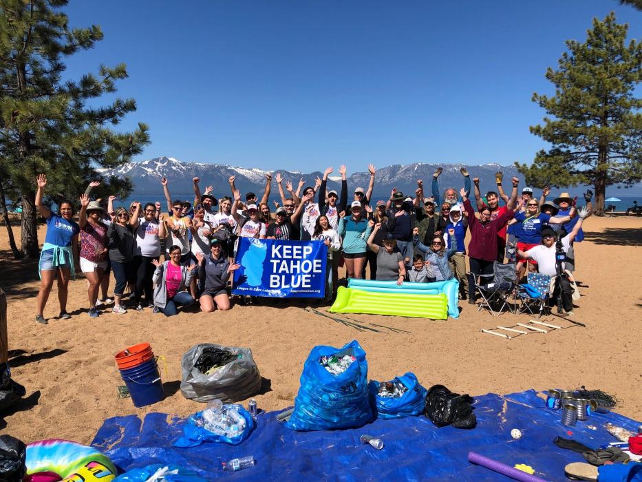 League to Save Lake Tahoe organizers collected litter across 10 miles of shoreline on Friday.