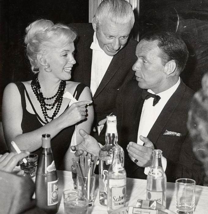 Frank Sinatra, right, chats with Marilyn Monroe and Wingie Grover during the time Sinatra owned the Cal Neva at Lake Tahoe.