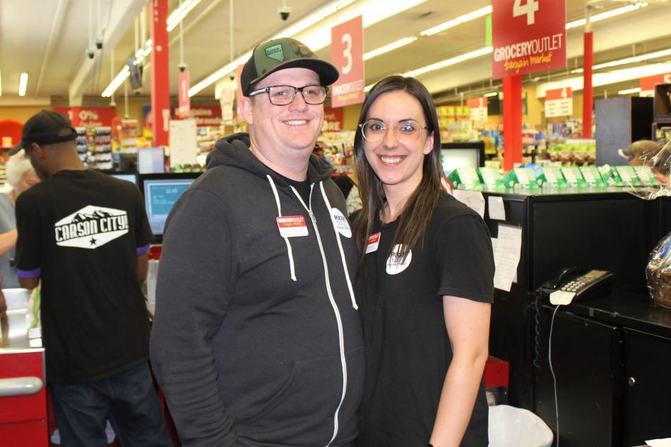 Tommy and Kaley Basham assumed ownership of the Grocery Outlet Bargain Market on N. Carson Street.
