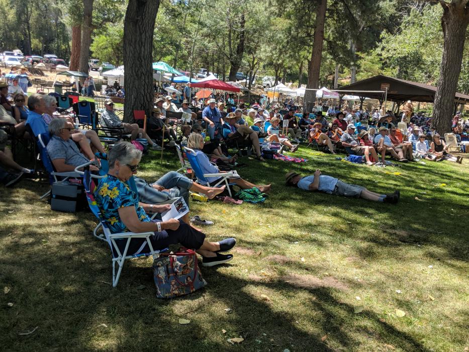 Hundreds attended the Bowers Mansion Bluegrass Festival on Saturday.