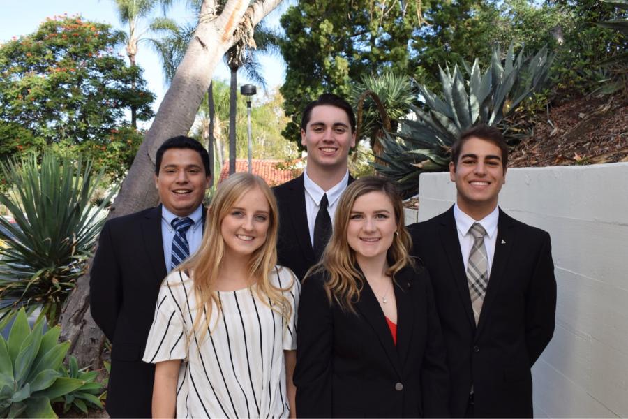 Avery Casteel, bottom right, will represent Concordia University, Irvine at national Delta Sigma Pi conference in Atlanta