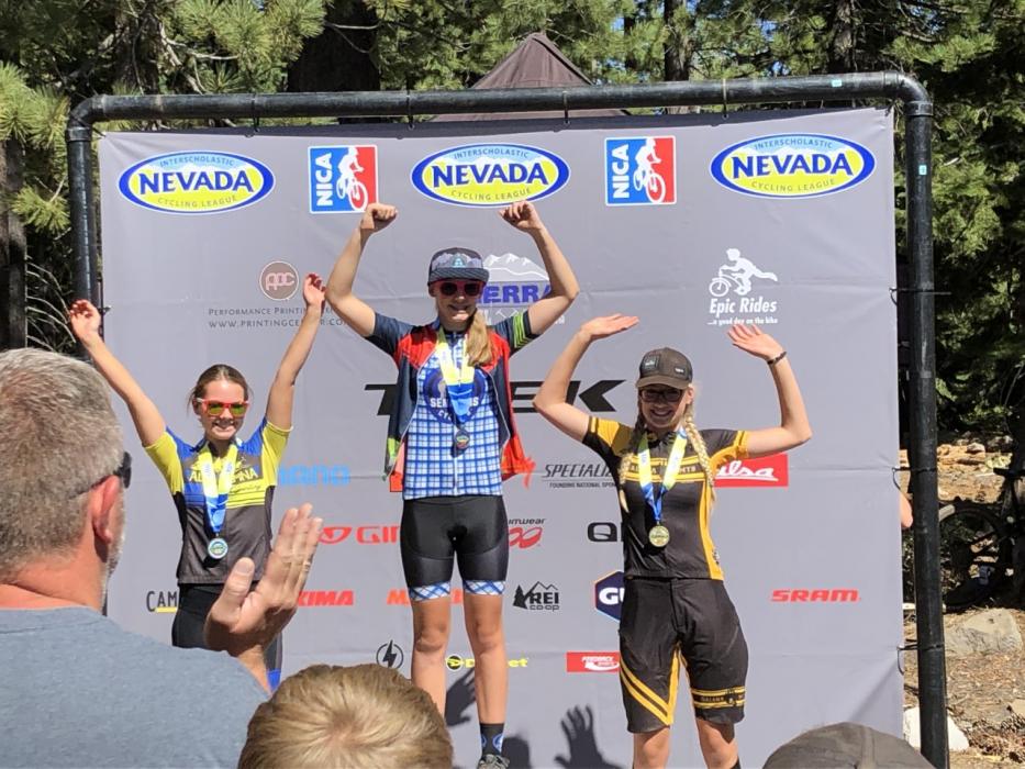 CHS Senators Cycling team winner Elsa Harrison.