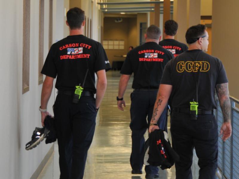 CCFD Station 51’s Ty Tremaine, Jesse Horton, captain Bryon Hunt and Nick Artam took part in WNC's Memorial Step Climb.