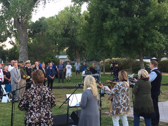 Musicians from Calvary Chapel led the gathering in song.