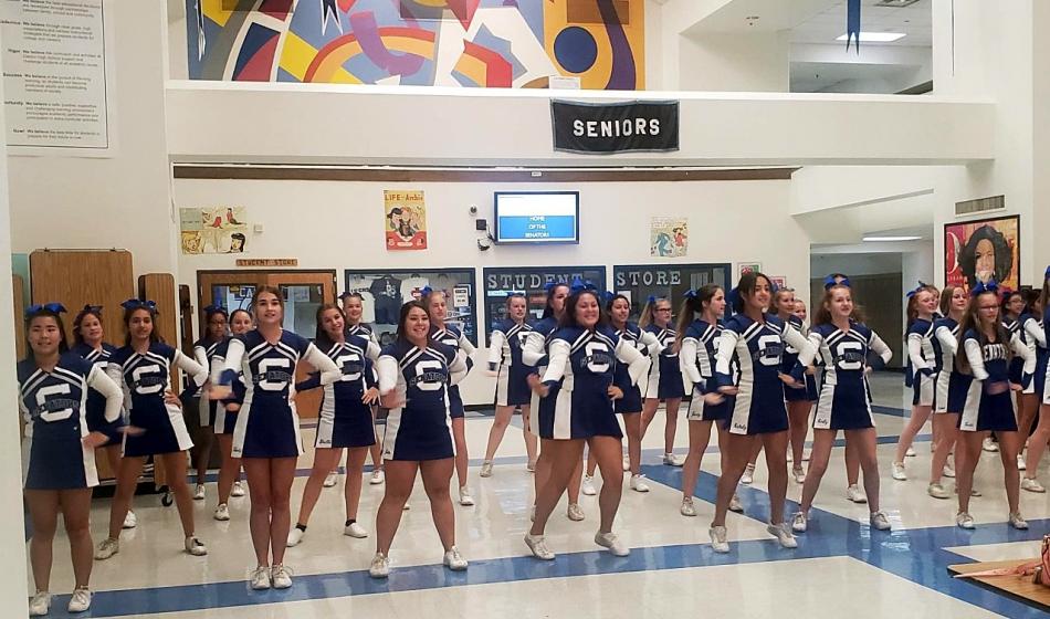 CHS cheerleaders performing at Open House Open Hearts Sept. 9.
