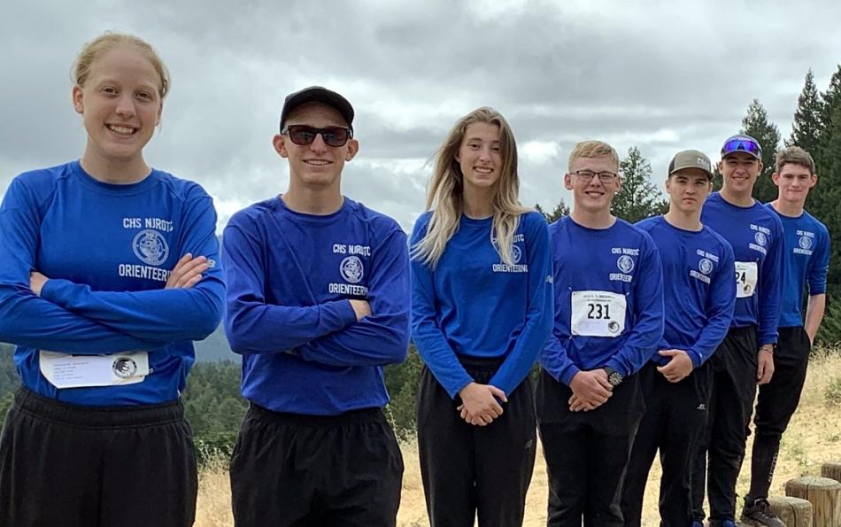 CHS Orienteering students.