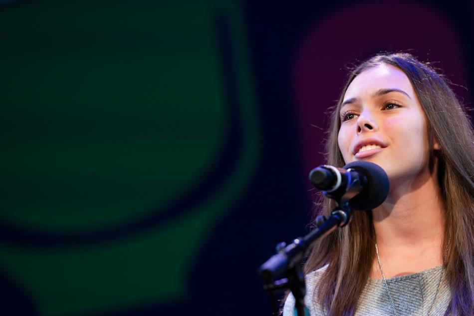 Nevada Poetry Out Loud champion Vanessa Apoint. Photo by James Kegley; provided by Nevada Arts Council