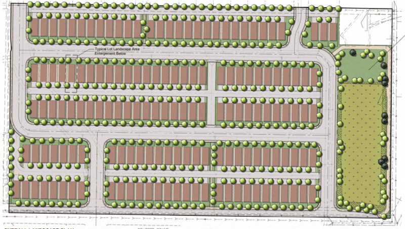 The tentative map for Little Lane Village includes 149 single family homes