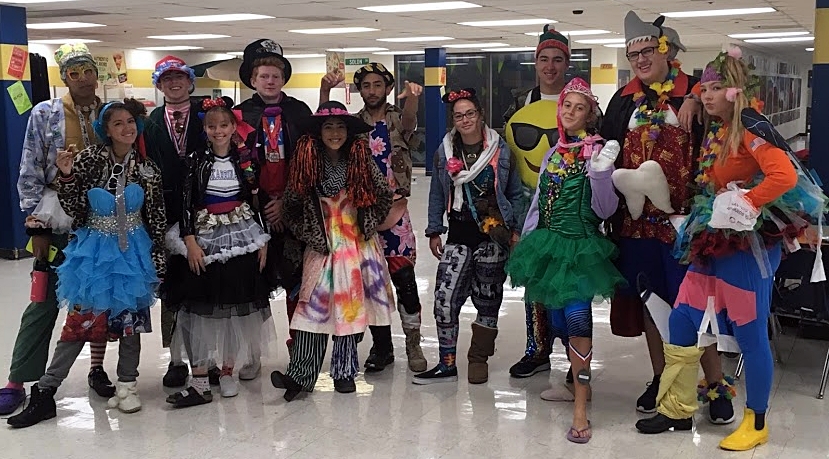 CHS Homecoming candidates sporting their Disney shanghai gear.