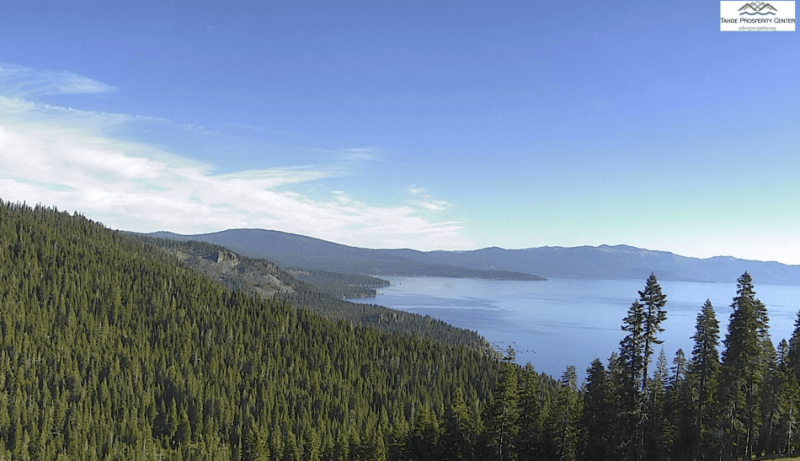 Looking out over Homewood Ski Area on Sunday via AlertTahoe fire cam.