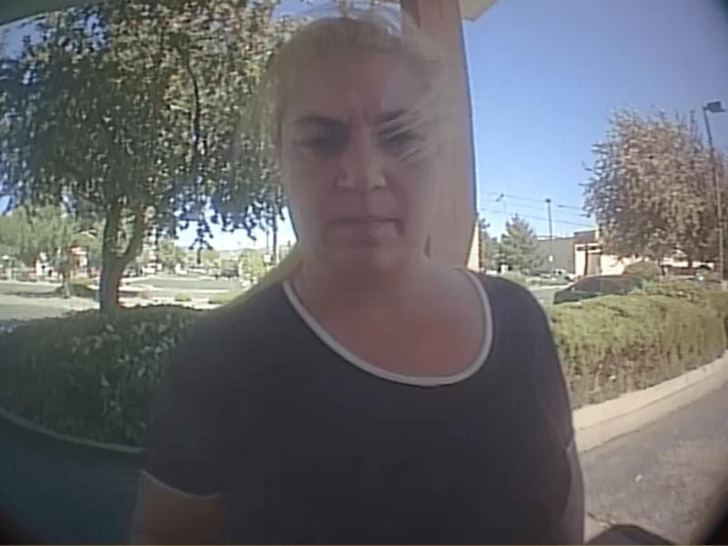 The suspect is seen in these two photos