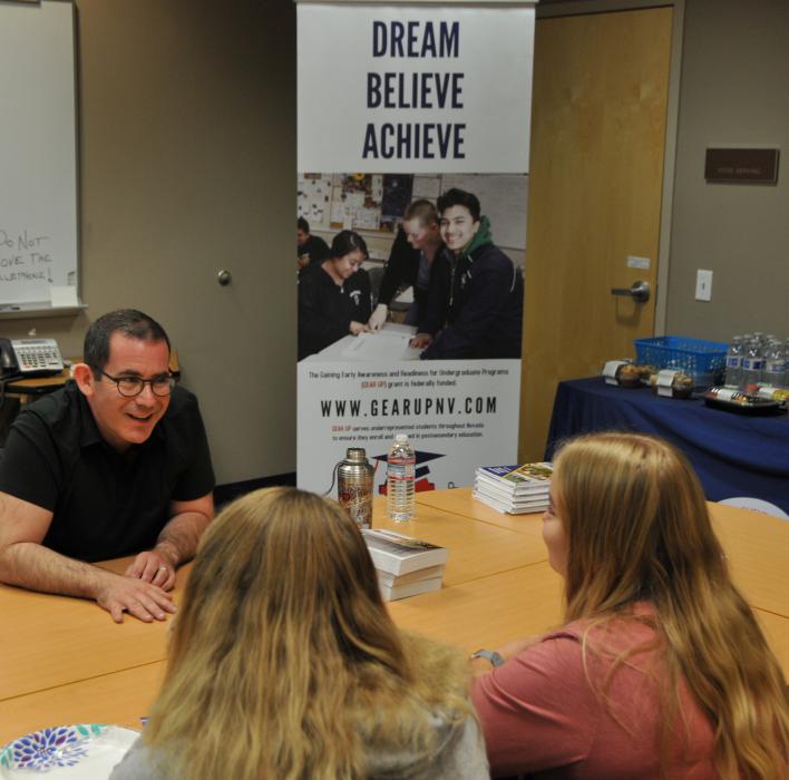 New York Times bestselling author Harlan Cohen conducts his workshop, “Dream It, Believe It, Make It Happen” with WNC students.