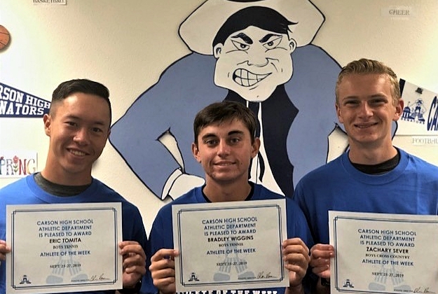 CHS Athletes of the Week are Eric Tomita, Bradley Wiggins and Zach Sever.