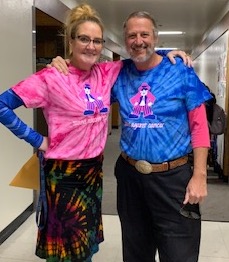 CHS teachers Erin Been and Tod Jennings participating in the dress up for Week of Respect.