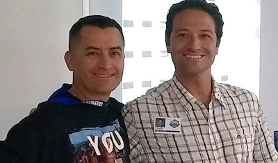 CHS soccer coach Frank Martinez and FCA adviser and teacher Ty McMillen.