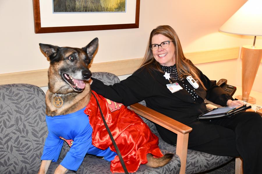 K-9 Officer Tarzan at Carson Tahoe Health