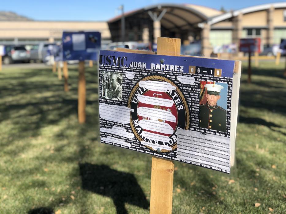 Carson City students recognize Veterans Day.