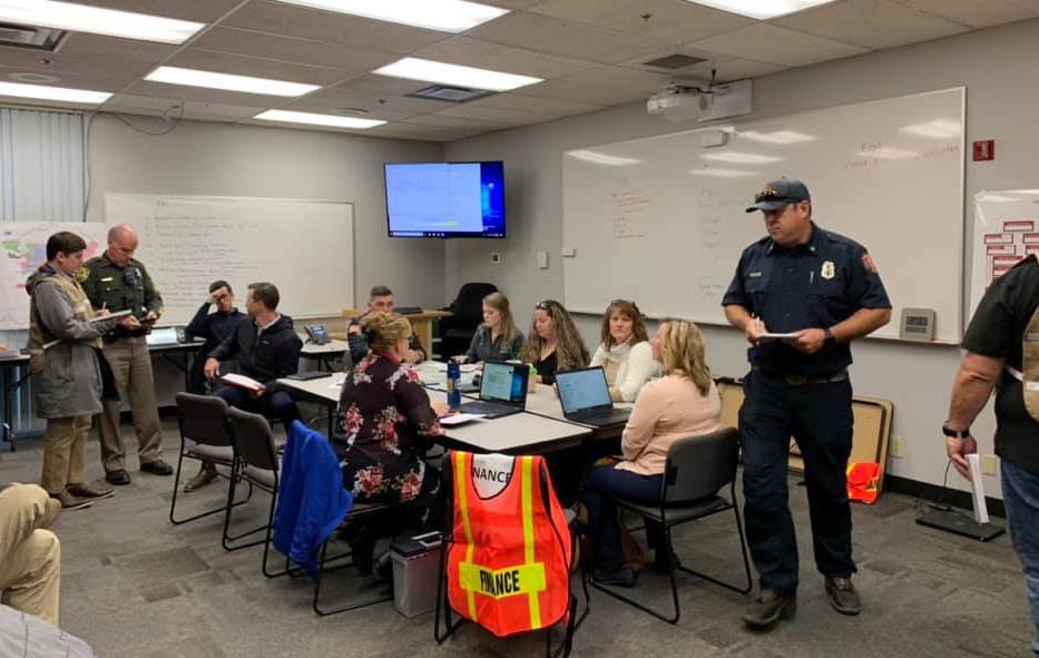Operations underway Wednesday at the Carson City Emergency Operations Center.