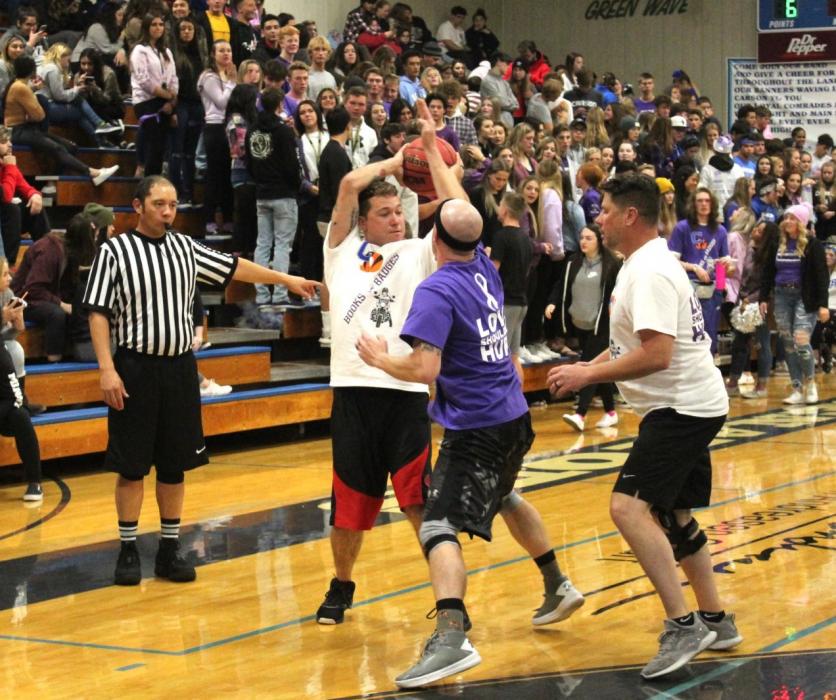 CHS and DHS teachers up against the Carson and Douglas police officers Nov. 13 - Photo Credit Allison Gill.