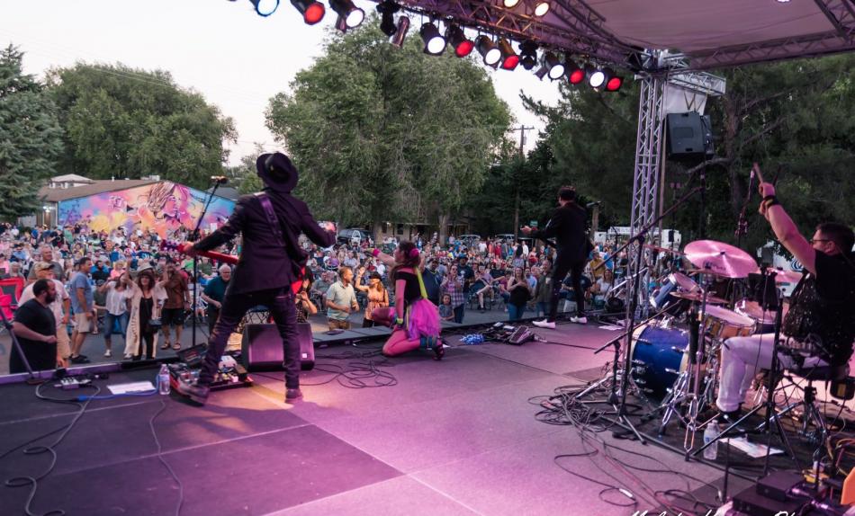 Photo by Melody Hoover. New Wave Crave perform at the 2019 Levitt AMP Carson City free concert series.