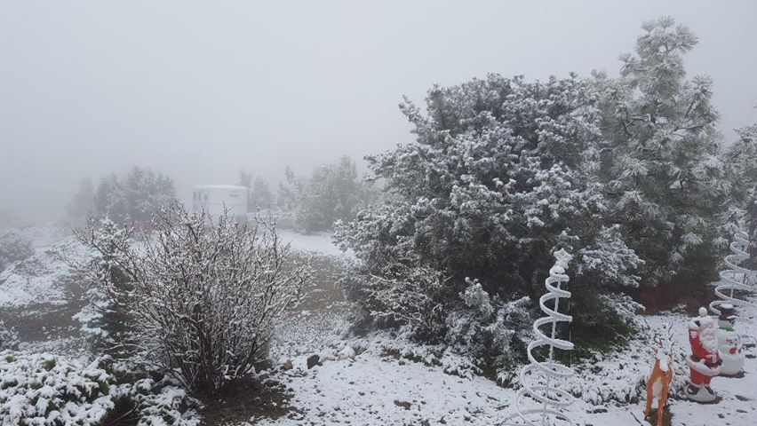 Snow around Mound House. Photo by Melinda Cash